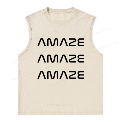 Pagewings Amaze Unisex Washed Tank Top