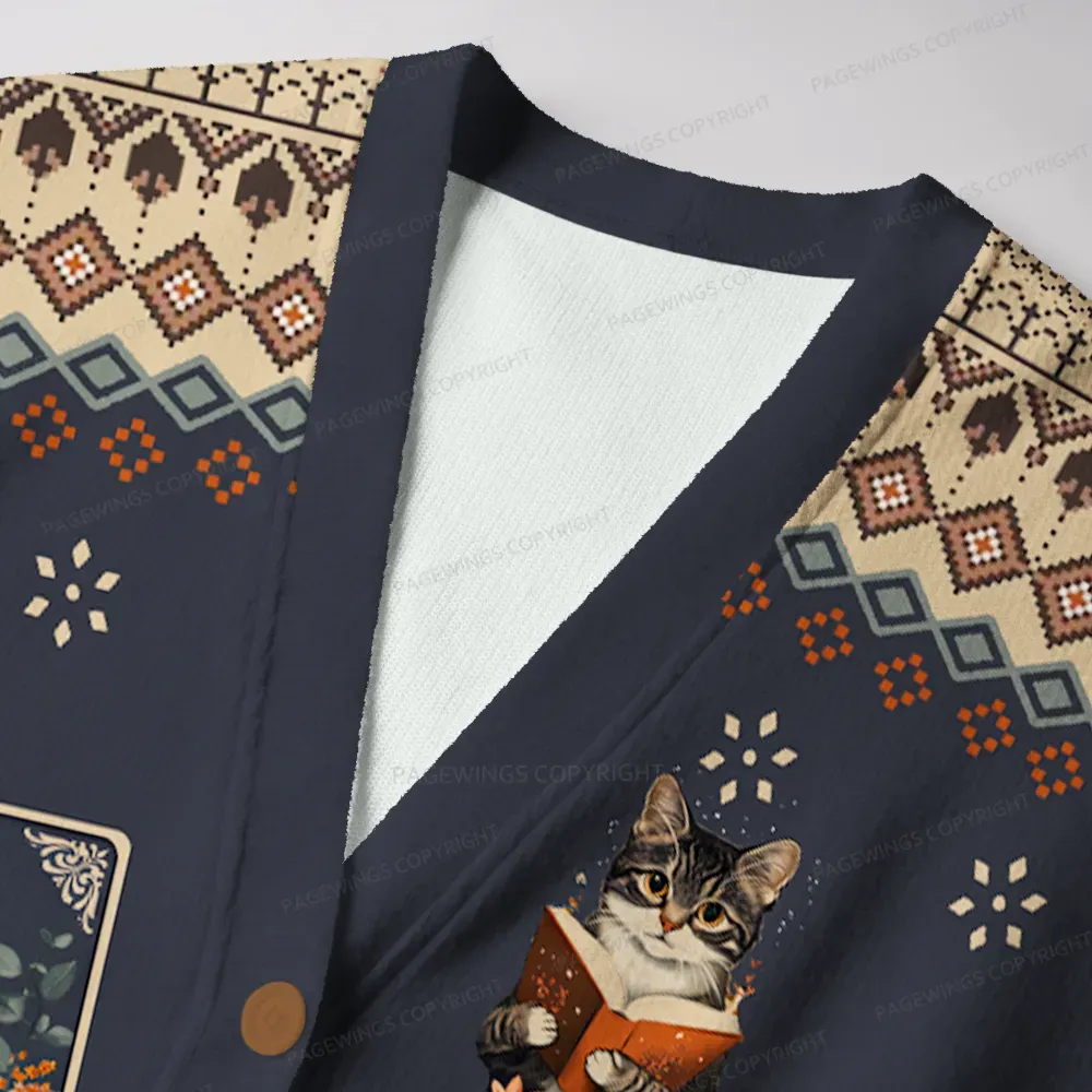 Pagewings The Reader Unisex Ugly Cardigan Sweaters