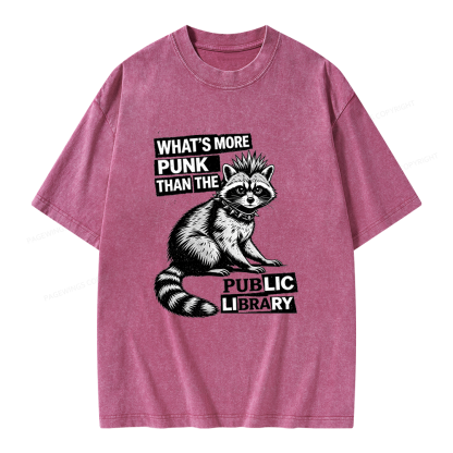Pagewings What's More Punk Than The Public Library Unisex Washed T-shirt