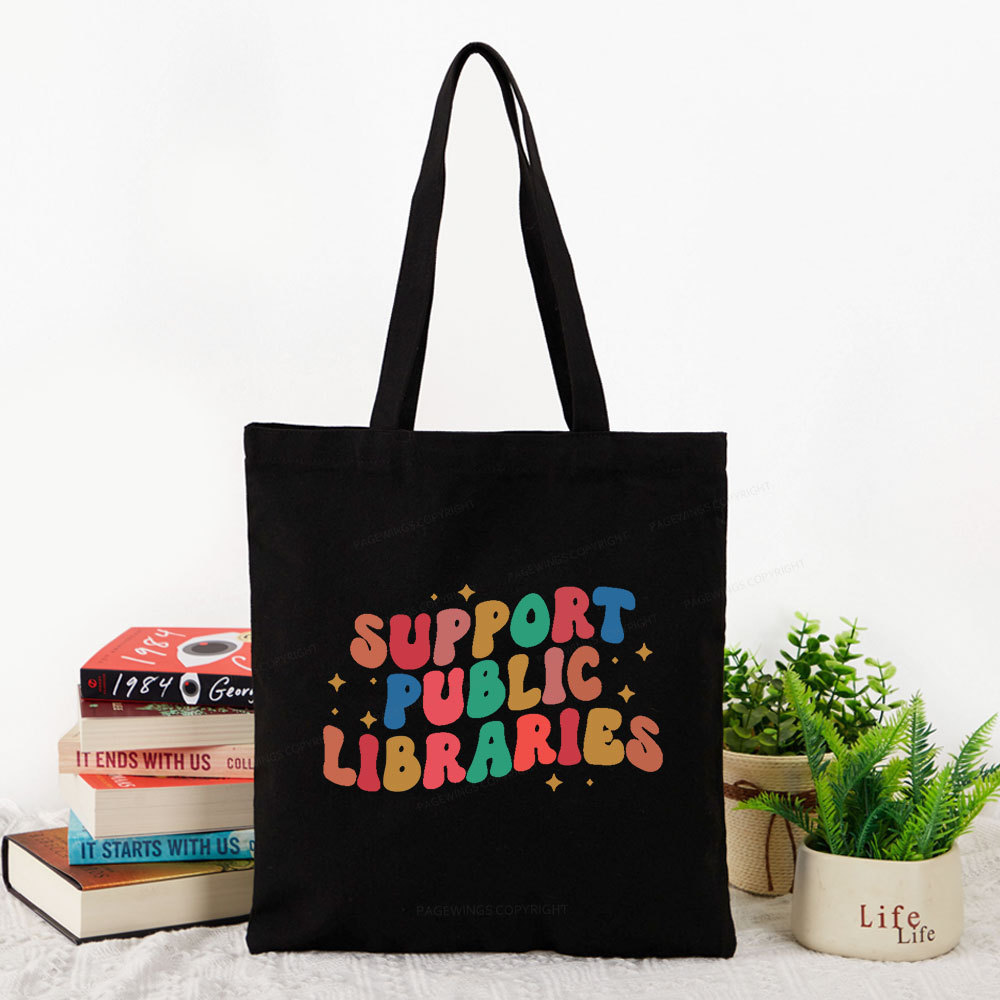 Pagewings Public Library Sweatshirt Tote Bag