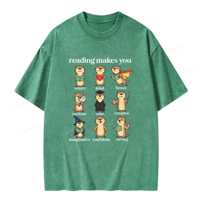 Pagewings Elementary Reading Unisex Washed T-shirt