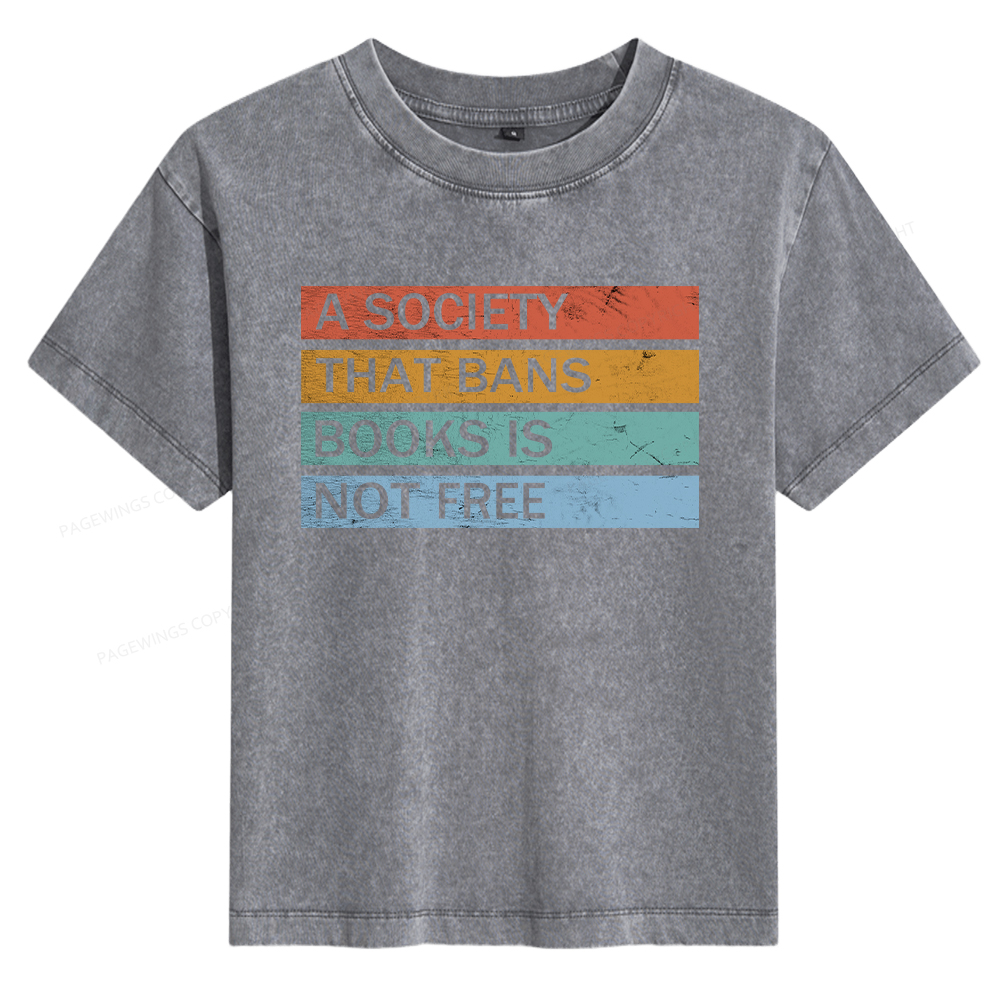Pagewings Read Banned Books Women's Washed T-shirt