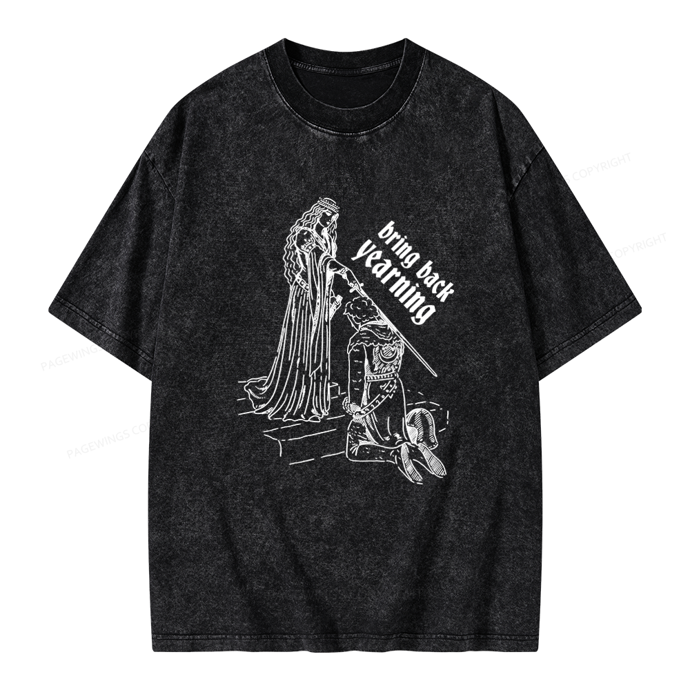 Pagewings Romance Knightcore Unisex Washed T-shirt