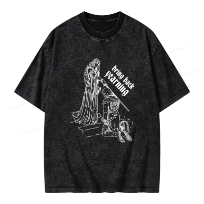 Pagewings Romance Knightcore Unisex Washed T-shirt