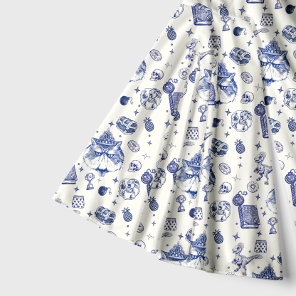 Pagewings Sci-Fi Book Lover Bell Sleeve Dress