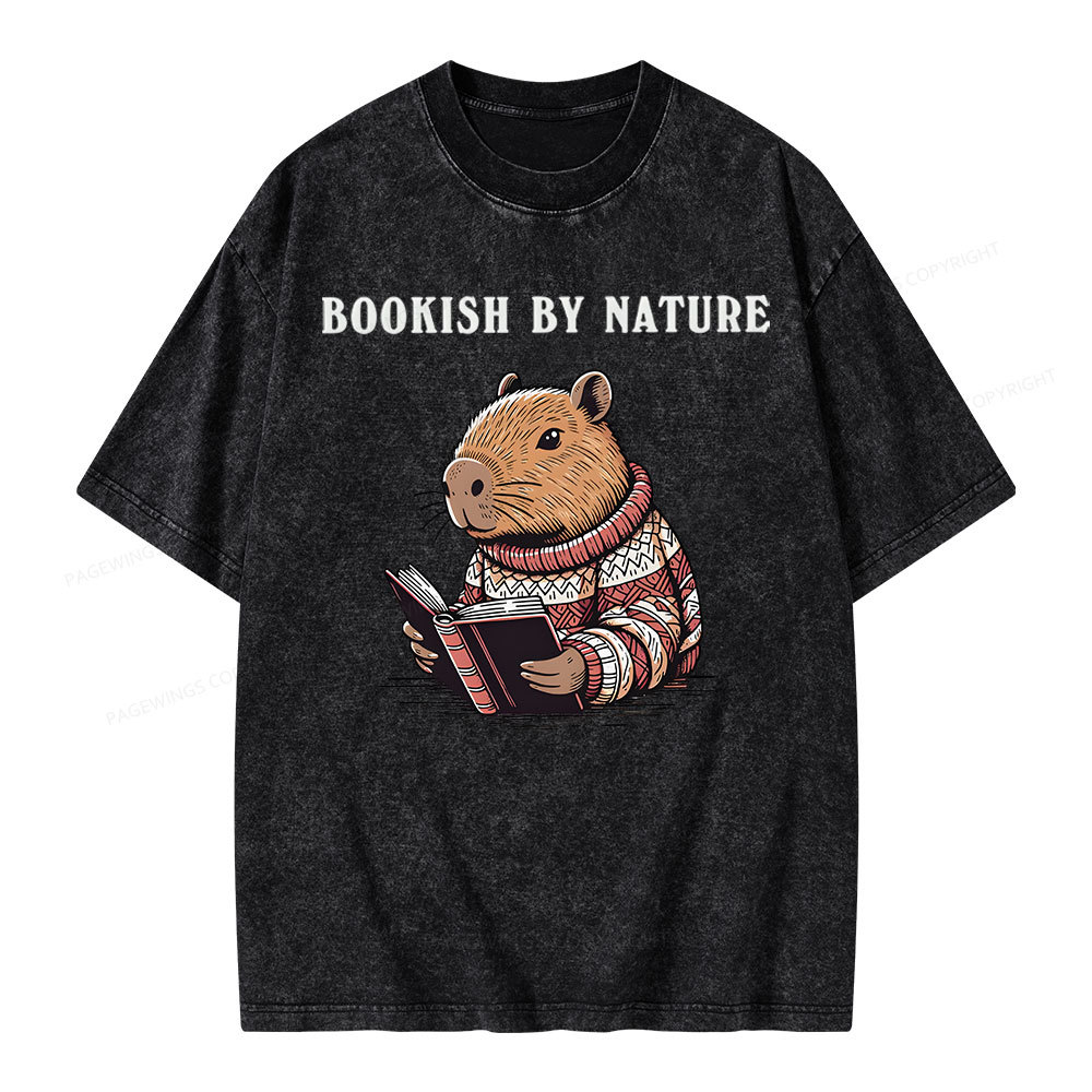 Pagewings A Book Bookish By Nature Unisex Washed T-shirt