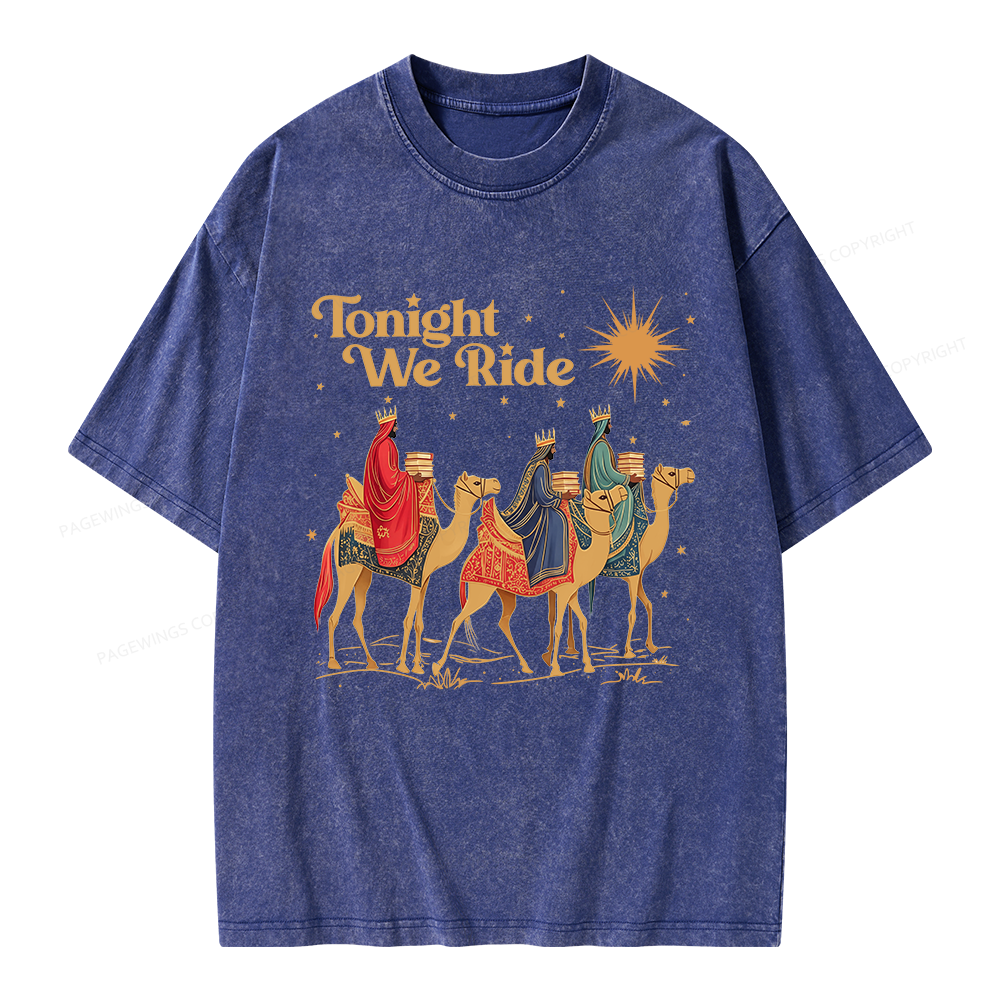 Pagewings Tonight We Ride Unisex Washed T-shirt