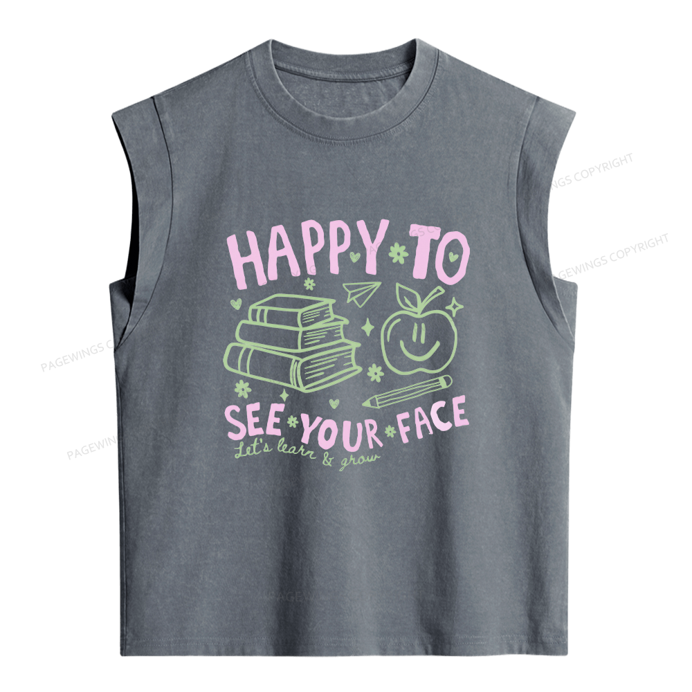 Pagewings Back to School Women's Washed Tank Top