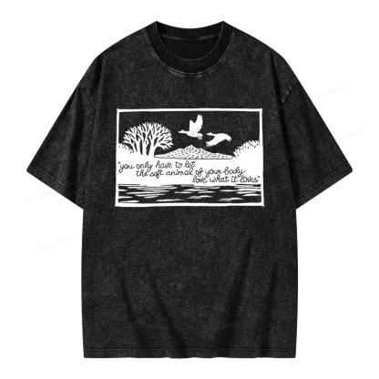 Pagewings Literary Poetry Unisex Washed T-shirt
