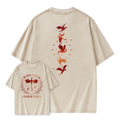 Pagewings Fantasy Bookish Unisex Washed T-shirt