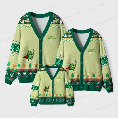 Pagewings Defend The Public Library Unisex Ugly Cardigan Sweaters