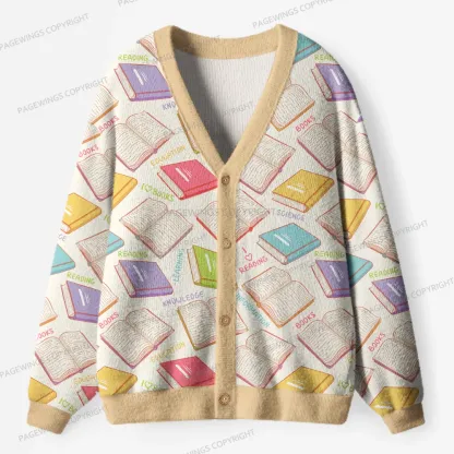 Pagewings Books Unisex Ugly Cardigan Sweaters