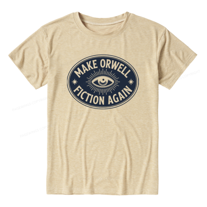 Pagewings Make Orwell Fiction Again Unisex Heather T-Shirt
