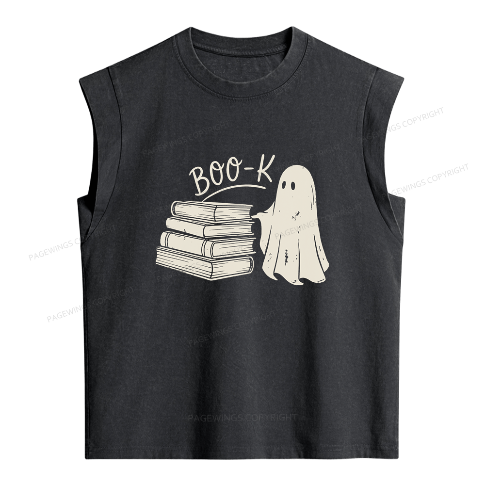 Pagewings Book Ghost Women's Washed Tank Top