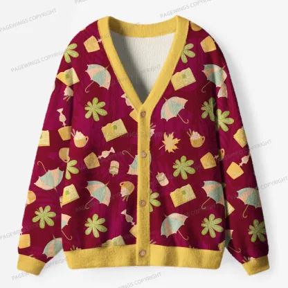 Pagewings Cozy Reading Unisex Ugly Cardigan Sweaters