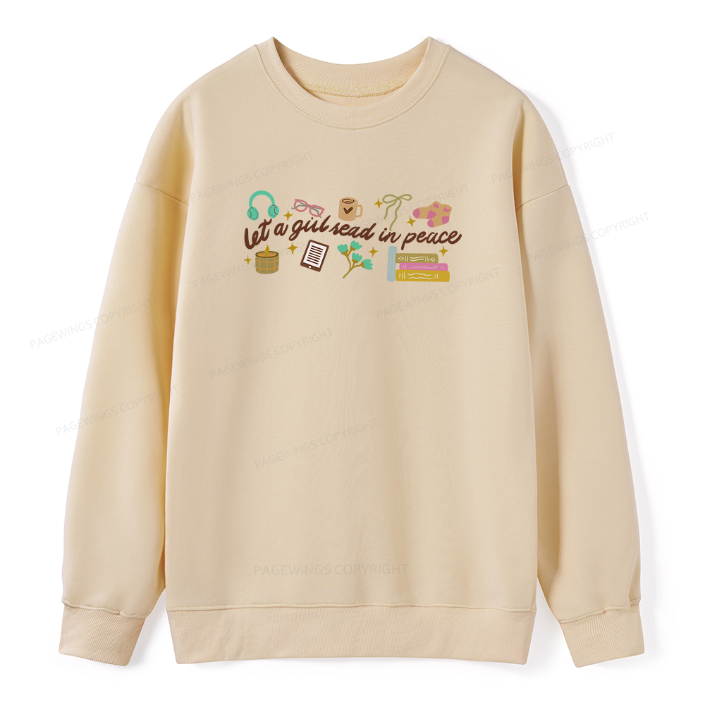 Pagewings Let a Girl Read in Peace Unisex Classic Sweatshirt