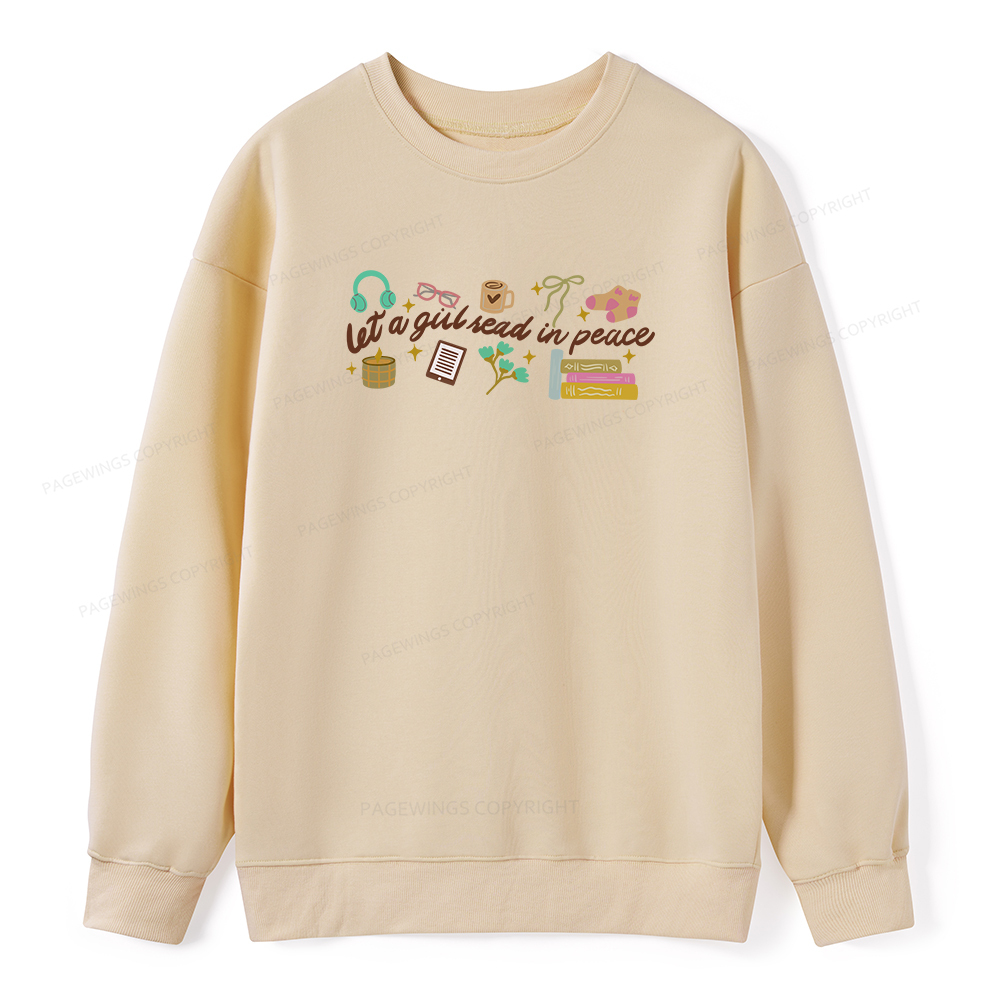 Pagewings Let a Girl Read in Peace Unisex Classic Sweatshirt