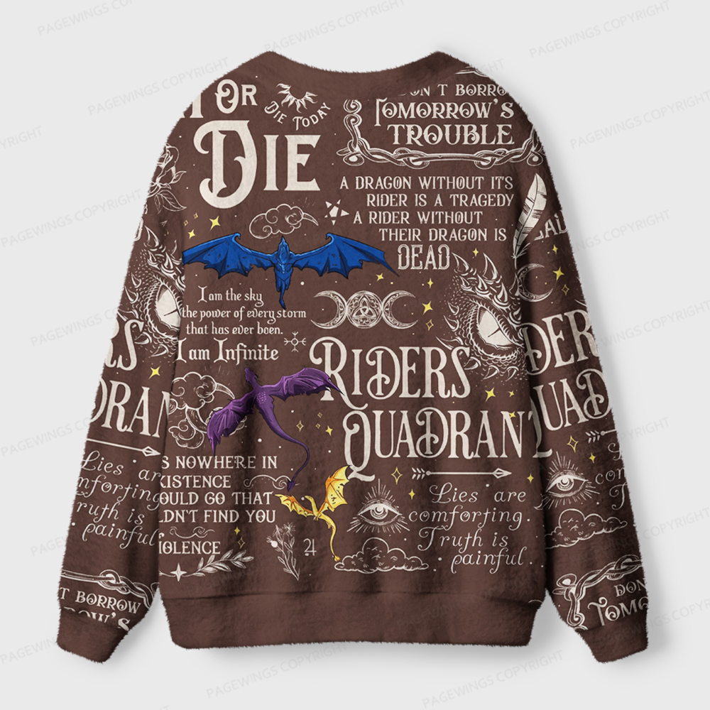 Pagewings Fly Or Die Dragon Light Knit Unisex Cardigan Sweaters