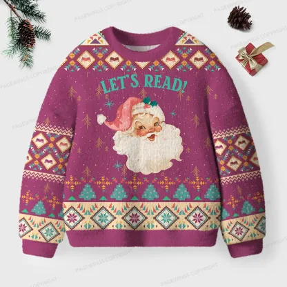 Pagewings Let’s Read Unisex Ugly Knit Sweatshirt