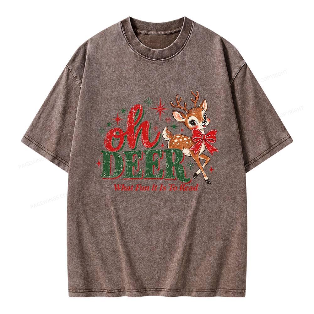 Pagewings What Fun It Is To Read Unisex Washed T-shirt