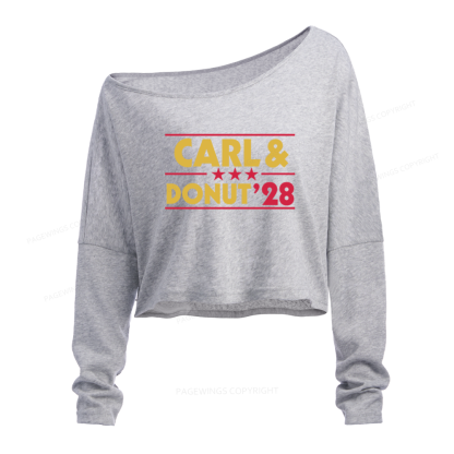Pagewings Sci Fi Bookish Slouchy Long Sleeve Off Shoulder T-shirt
