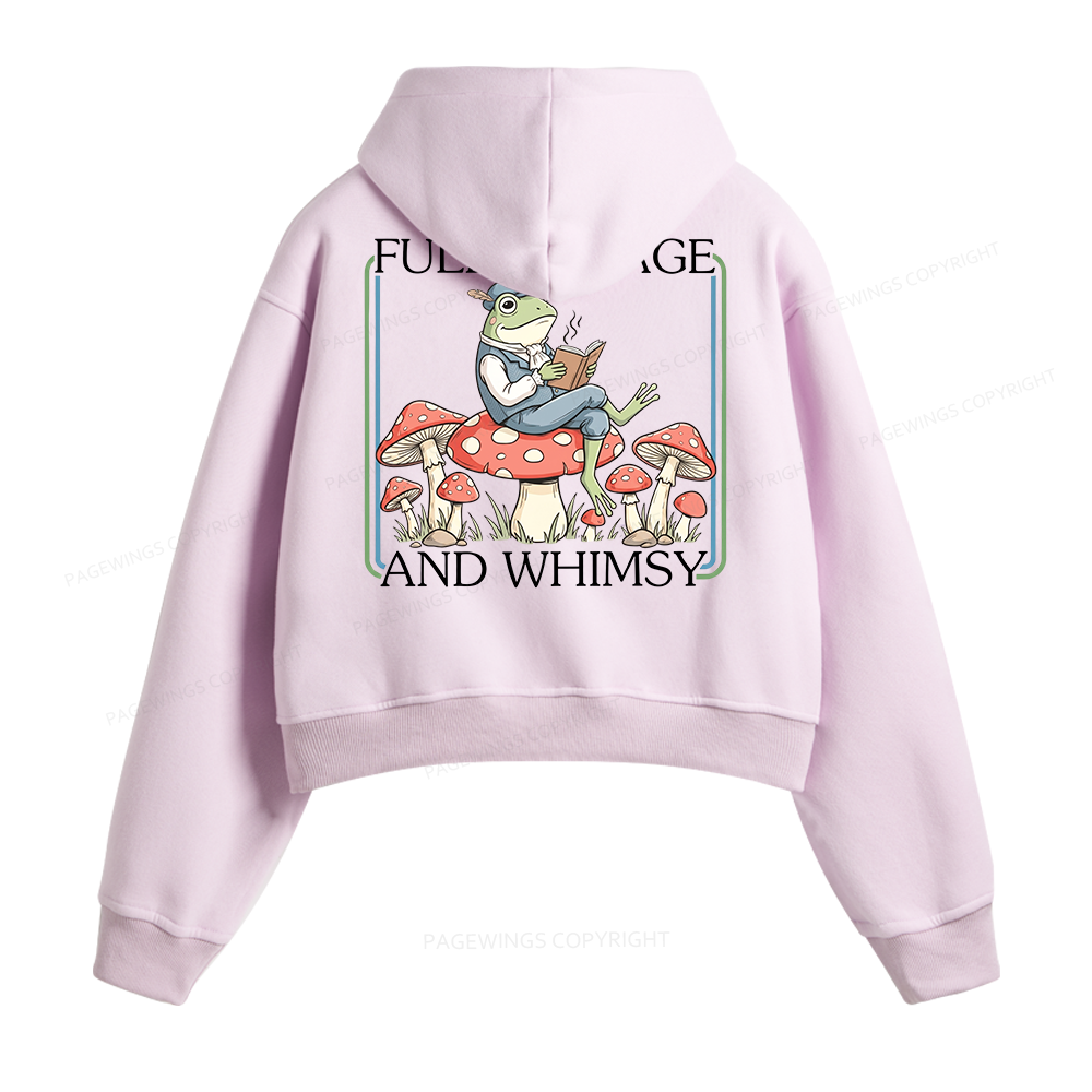 Pagewings Full Of Rage and Whimsy Fleece Zip-Up Hoodie