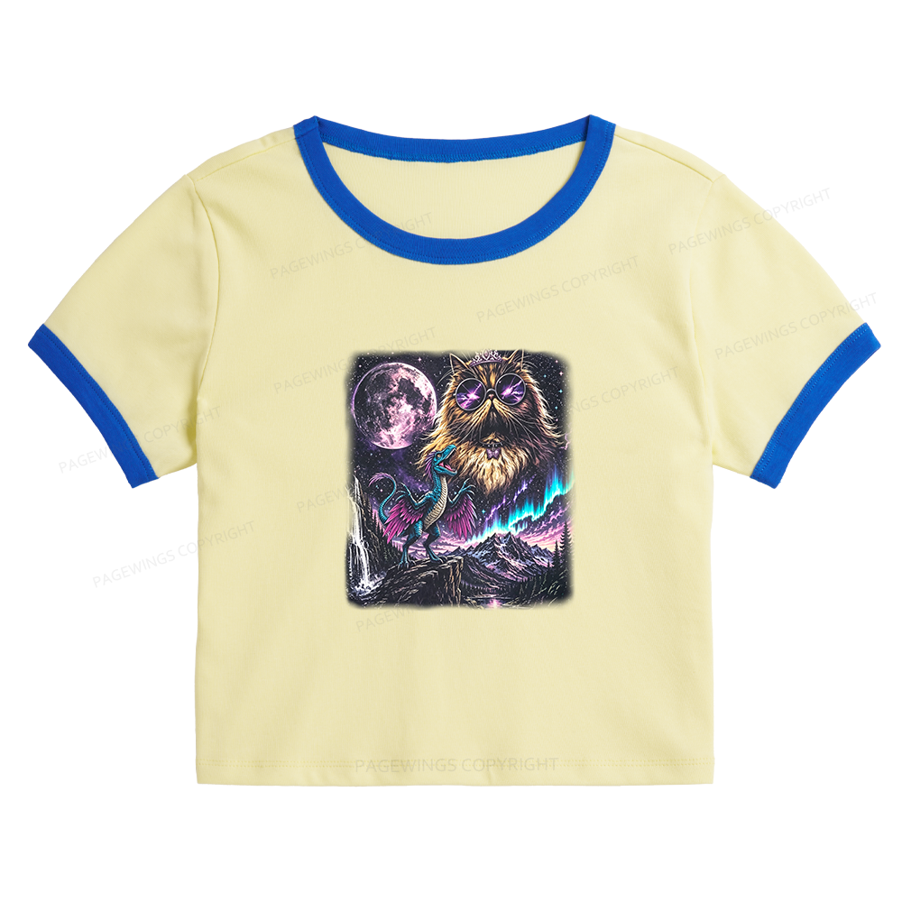 Pagewings Sci Fi Books Lover Baby Tee Cropped Ringer T-Shirt