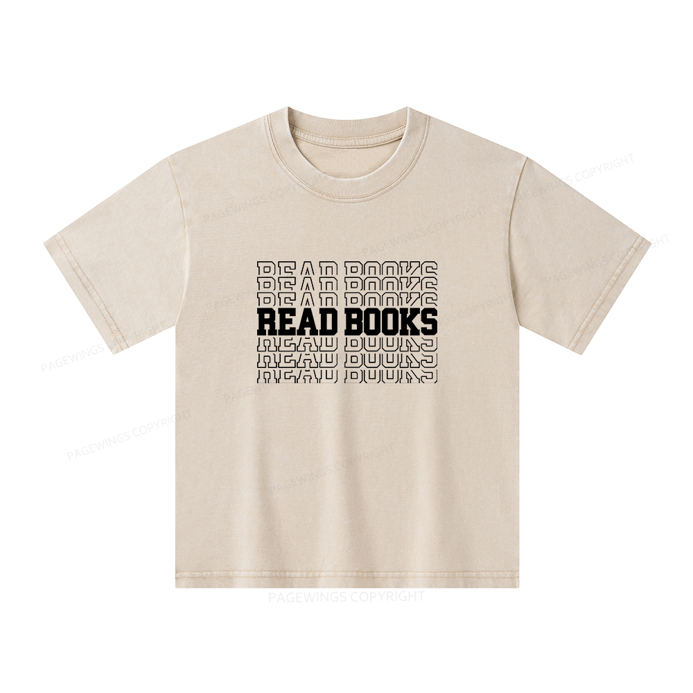 Pagewings Week and Library Unisex Kids Washed T-shirt