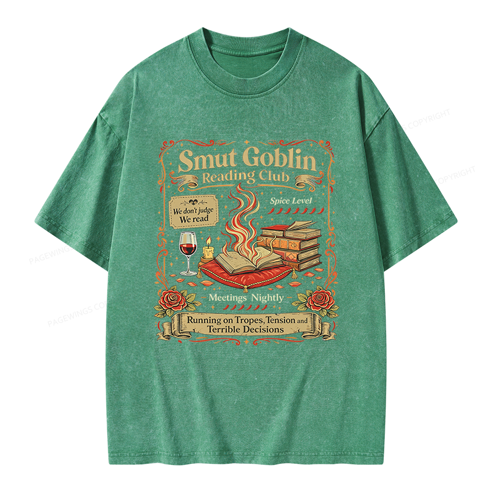 Pagewings Smut Goblin Unisex Washed T-shirt