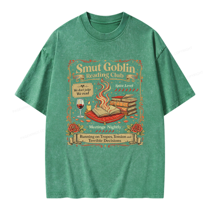 Pagewings Smut Goblin Unisex Washed T-shirt