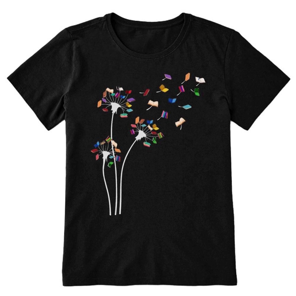 Pagewings Cute Dandelion Books Flower Fly Unisex Classic T-shirt