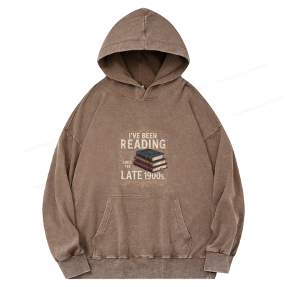 Pagewings Vintage Reading Since Late 1900s Unisex Washed Hoodie