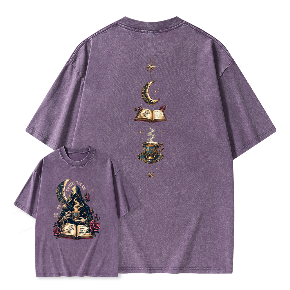 Pagewings Fantasy Reader Unisex Washed T-shirt