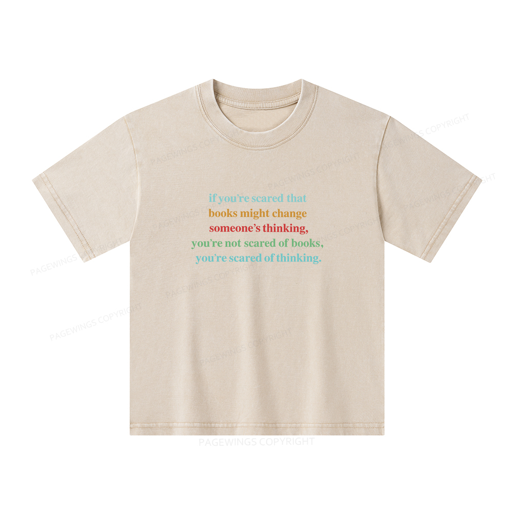 Pagewings Censorship Social Justice Shirt Booktrovert Unisex Kids Washed T-shirt