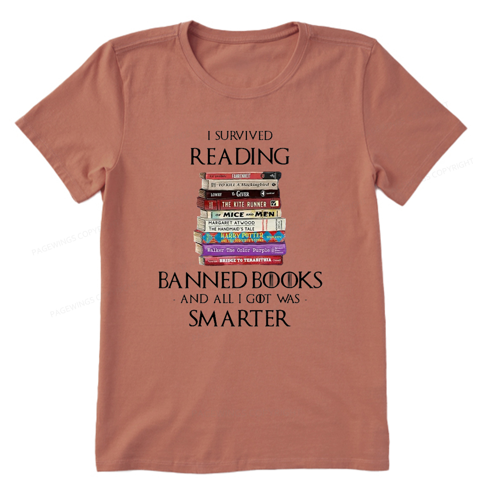 Pagewings I Survived Reading Banned Books Unisex Classic T-shirt