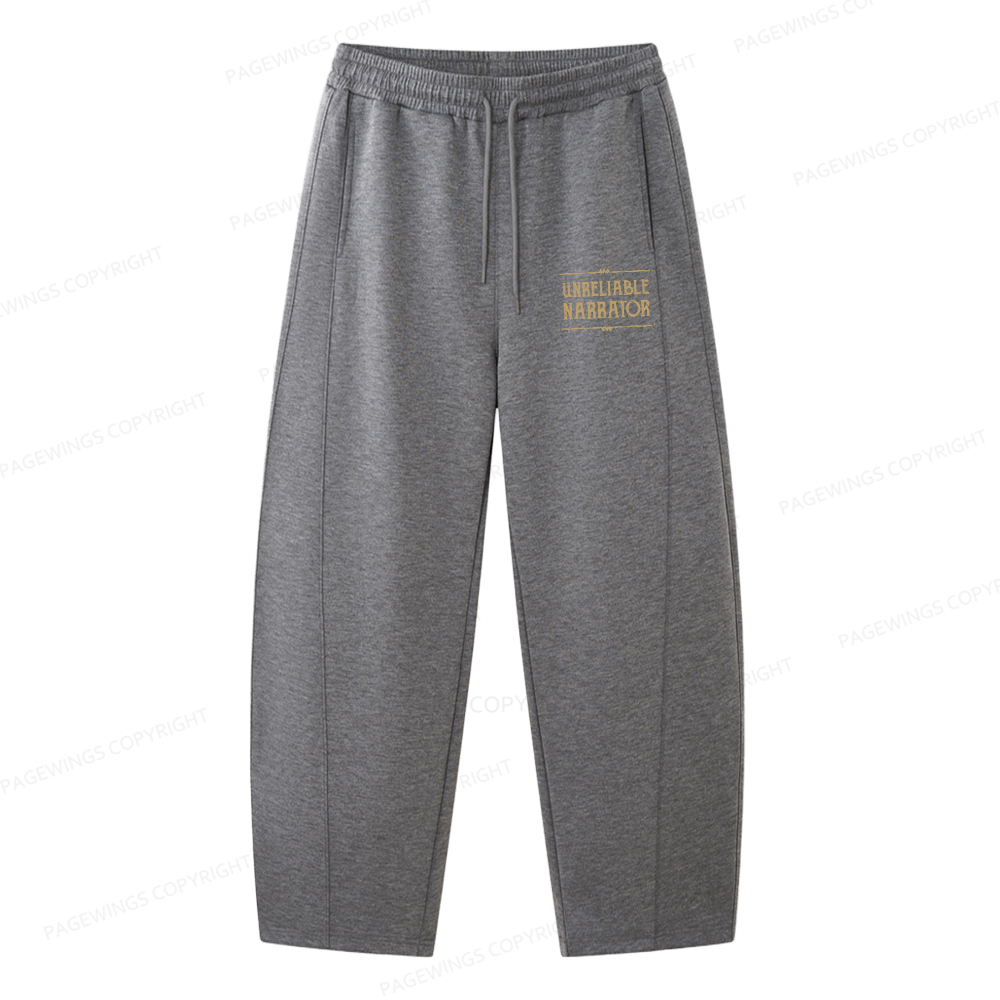 Pagewings Unreliable Narrator Unisex Barrel Sweatpants