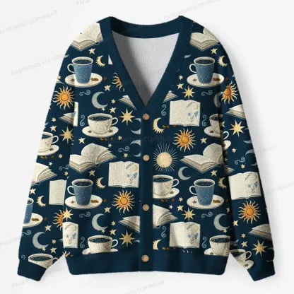 Pagewings Cozy Reading Unisex Ugly Cardigan Sweaters