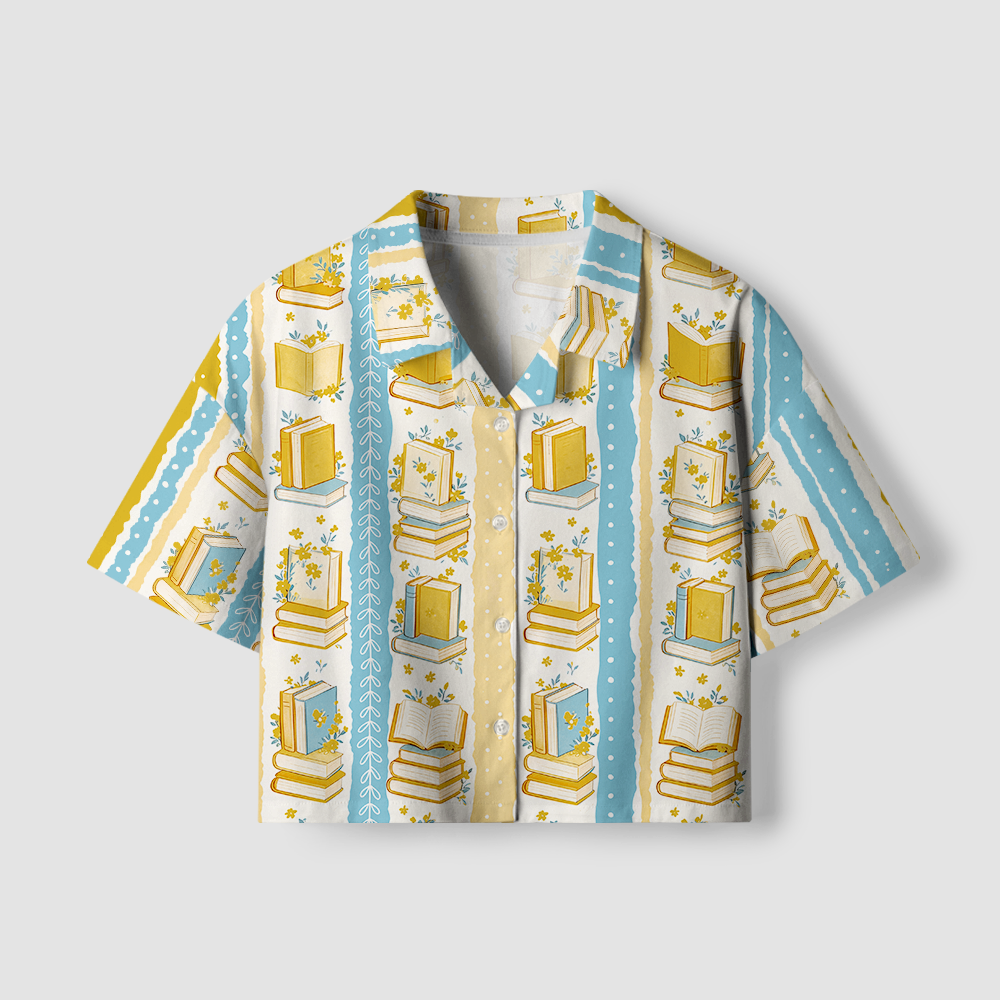 Pagewings Book Lover Women's Camp Shirt