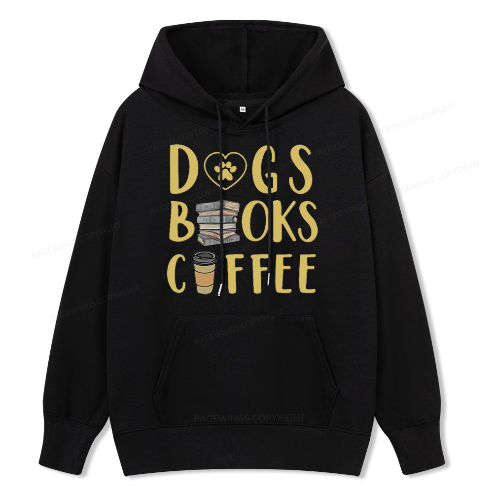 Pagewing Dogs, Books, Coffee Unisex Classic Hoodie