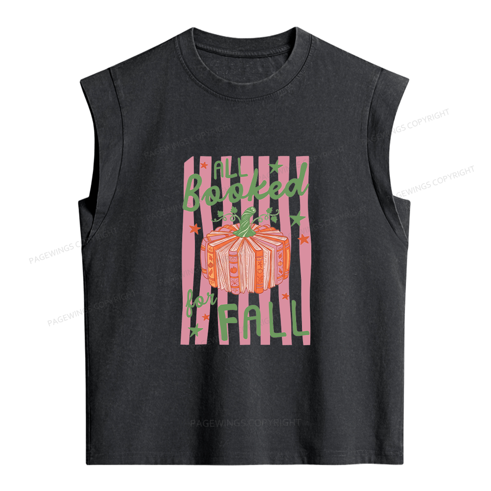 Pagewings All Booked for Fall Women's Washed Tank Top