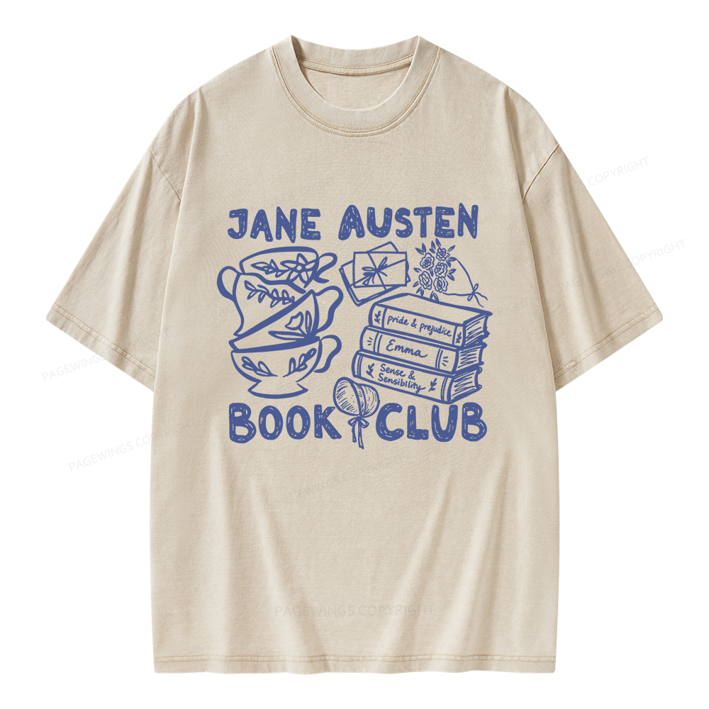 Pagewings Romance Book Club Unisex Washed T-shirt