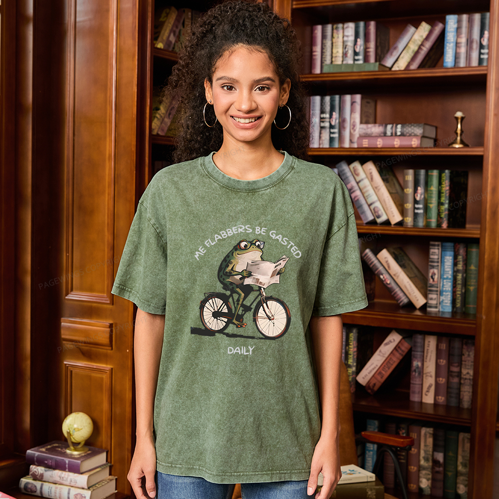 Pagewings Me Flabbers Be Gasted Daily Unisex Washed T-shirt