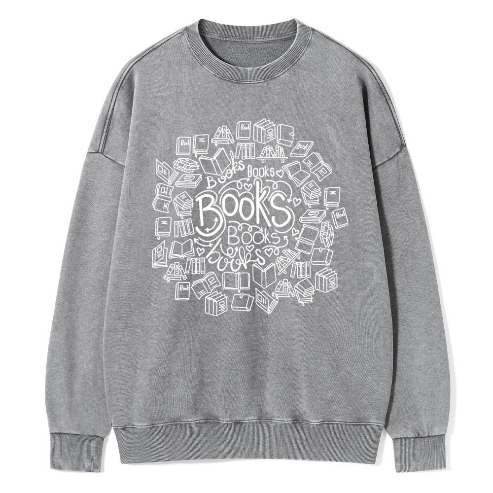 Pagewings Book Lover Unisex Washed Sweatshirt