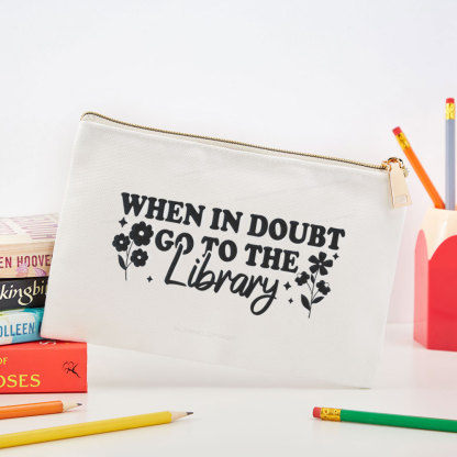 Pagewings When In Doubt Go To The Library Pouch