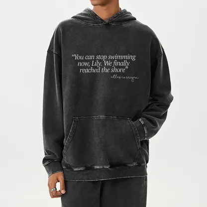 Pagewings It Ends With Us Unisex Washed Hoodie