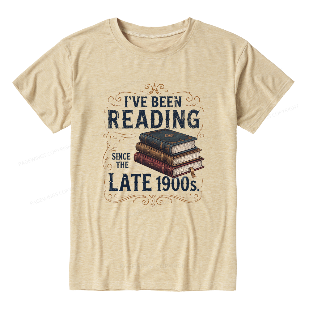 Pagewings Vintage Reading Since Late 1900s Unisex Heather T-Shirt