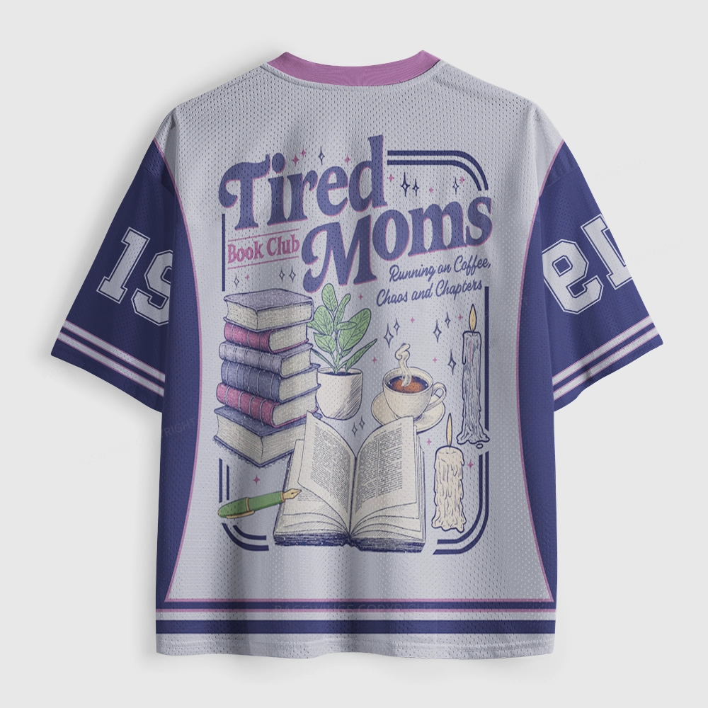 Pagewings Tired Moms Book Club Unisex Mesh Jersey