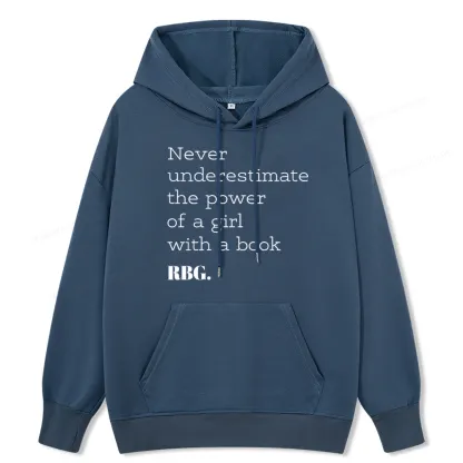 Pagewings Never Underestimate The Power Of a Girl With a Book Unisex Classic Hoodie