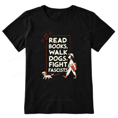 Pagewings Read Books Walk Dogs Unisex Classic T-shirt