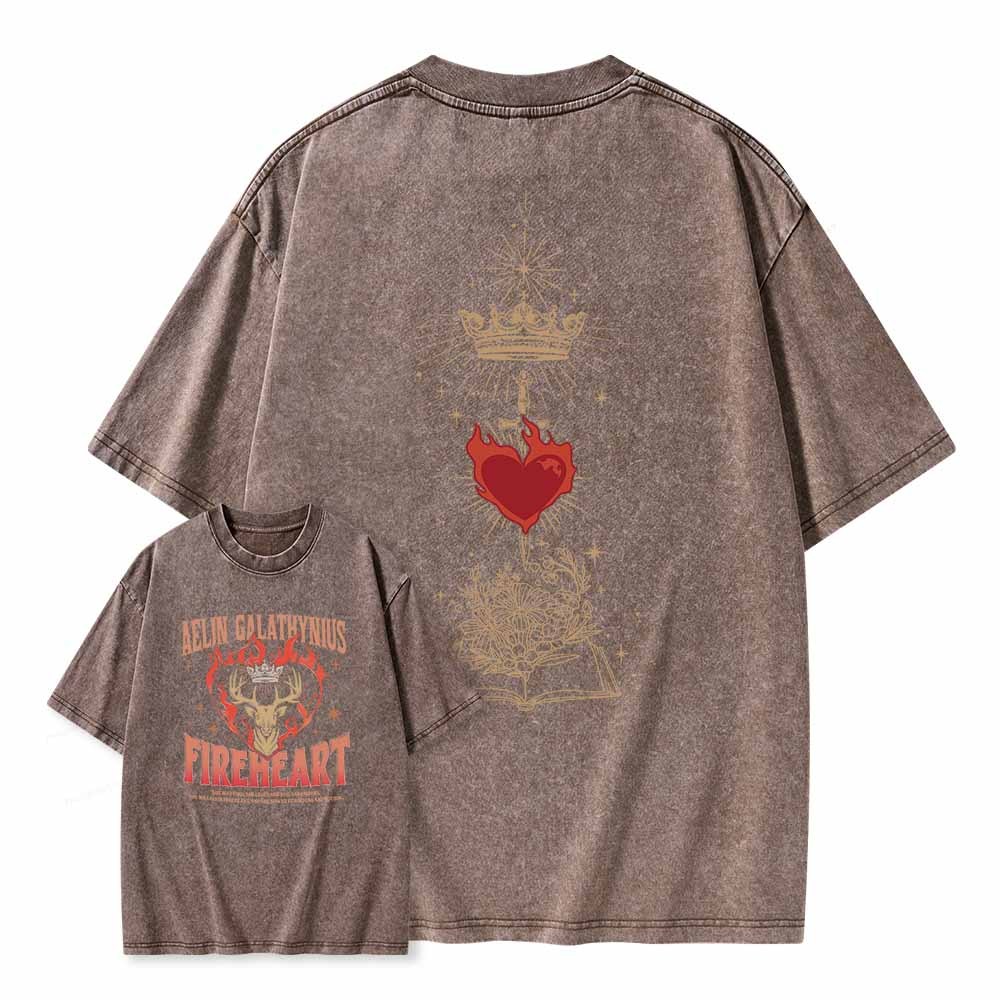 Pagewings Aelin Galathynius Fireheart Shirt Unisex Washed T-shirt